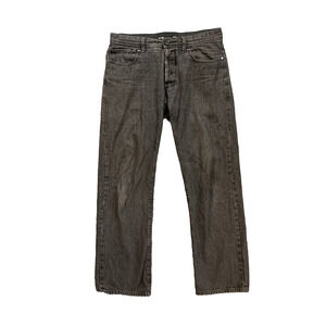 Oakley Jeans Mens 32 Black Straight Leg Denim Mid Rise Button Fly Cotton 2012